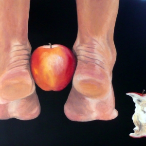 Balance med æble